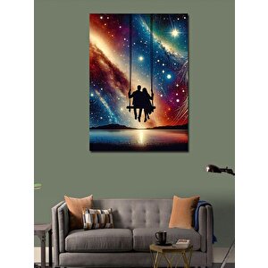 Kanvas Tablo Salıncakta Sallanan Çift 100x140 cm