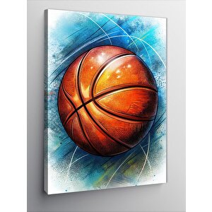 Kanvas Tablo Basketbol Topu 70x100 cm