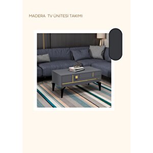 Maddera Orta Sehpa Antrasit-Altın