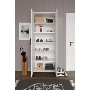 Plain Metal Ayak Metal Kulp Pla2200 Ayakkabılık Mutfak Dolabı Banyo Dolabı Balkon Dolabı Kiler Dolabı Çok Amaçlı Dolap Beyaz