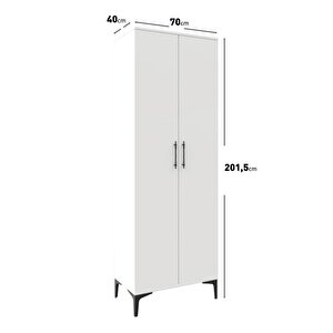 Plain Metal Ayak Metal Kulp Pla2200 Ayakkabılık Mutfak Dolabı Banyo Dolabı Balkon Dolabı Kiler Dolabı Çok Amaçlı Dolap Beyaz
