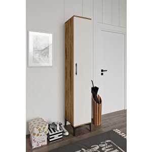 Plain Metal Ayak Metal Kulp Pla1200 Ayakkabılık Mutfak Dolabı Banyo Dolabı Balkon Dolabı Kiler Dolabı Çok Amaçlı Dolap Ekru Ceviz
