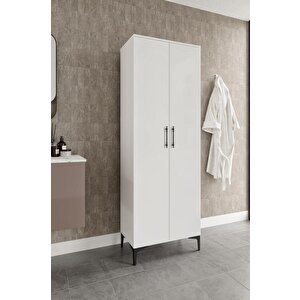 Plain Metal Ayak Metal Kulp Pla2200 Banyo Dolabı Mutfak Dolabı Balkon Dolabı Kiler Dolabı Çok Amaçlı Dolap Ayakkabılık Beyaz