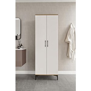 Plain Metal Ayak Metal Kulp Pla2200 Banyo Dolabı Mutfak Dolabı Balkon Dolabı Kiler Dolabı Çok Amaçlı Dolap Ayakkabılık Ekru Ceviz