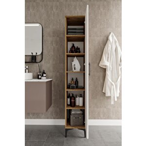 Plain Metal Ayak Metal Kulp Pla1200 Banyo Dolabı Mutfak Dolabı Balkon Dolabı Kiler Dolabı Çok Amaçlı Dolap Ayakkabılık Ekru Ceviz