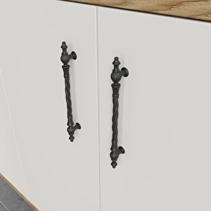 Plain Metal Ayak Metal Kulp Pla4120 Kahve Köşesi Çok Amaçlı Dolap Erzak Dolabı Kiler Dolabı Saklama Dolabı Ekru Ceviz
