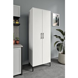 Plain Metal Ayak Metal Kulp Pla2200 Çok Amaçlı Dolap Mutfak Dolabı Banyo Dolabı Ayakkabılık Balkon Dolabı Kiler Dolabı Beyaz