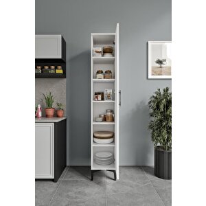 Plain Metal Ayak Metal Kulp Pla1200 Çok Amaçlı Dolap Mutfak Dolabı Banyo Dolabı Ayakkabılık Balkon Dolabı Kiler Dolabı Beyaz
