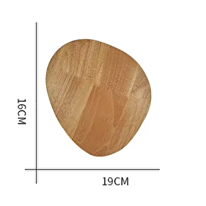 Simaavize Şarjlı Wooden Dekoratif Aplik - Oval 16x19