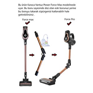 Karaca Vantuz Power Force & Pro Uyumlu Katlanabilir Süpürge Borusu