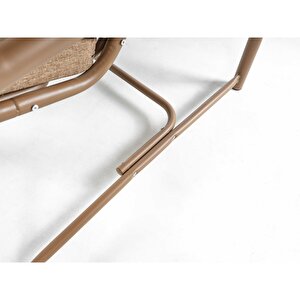 Gondol Salıncak | Üç Kişilik Metal Bahçe Salıncağı | Cappucino | Rehome