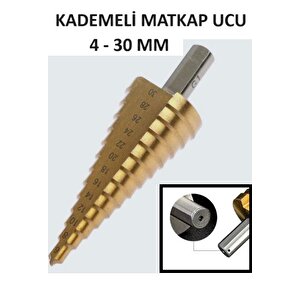 Matkap Ucu Kademeli Uç Sac Delme 4-30 Mm Matkaba Takılan Uç