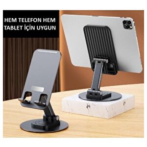 Telefon Tutucu Katlanabilir Tablet Tutucu Masa Üstü Şarj Standı Metal Telefon Tutacağı