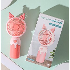 Kulaklı Mini Fan, Şarj Edilebilir, Kırmızı, 15x8 Kırmızı