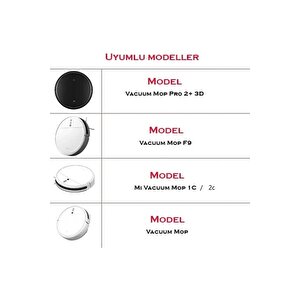 Xiaomi Mıjıa 1c 2c 1t / Dreame F9 Uyumlu mop Bezi 2li