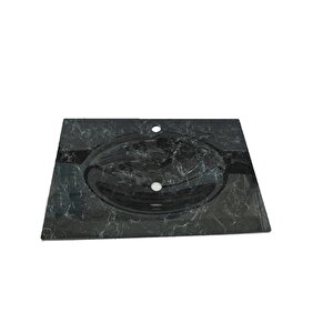 Kuaför Cam Lavabo 15 Mm 100 X 56 Cm Siyah K571