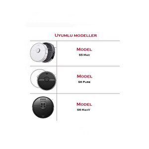 S5 S5 Max S6 S6 Pure Uyumlu Yeni Nesil Hepa Filtre 5 Kollu Yan Fırça Set