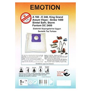 Fakir Emotion 2200 2400 Carbon Parquet Öko Toz Torbası 10 Adet