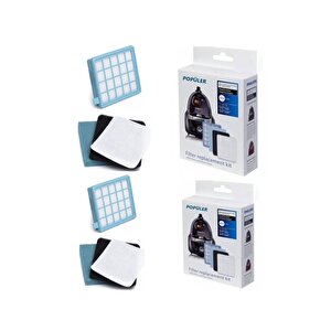 Philips Uyumlu Powerpro Active Fc9520 9521 9525 9530 Hepa Filtre Seti 2 Kutu