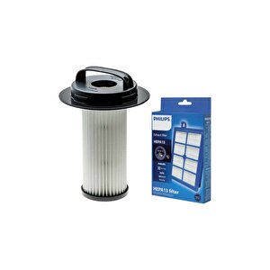 Philips Uyumlu Silindirik Filtre Ve Hepa 13 Filtre Seti