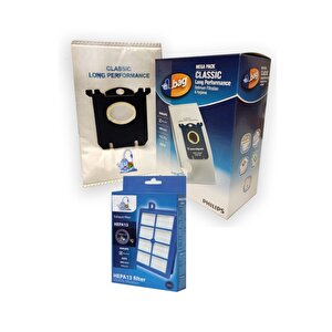 Philips Uyumlu Powergo Fc8253 Mega 12'li Paket Toz Torbası + Hepa Filtre