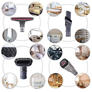 Dyson V15,v11, V10, V8 V6 V7 Dik Süpürge Uyumlu Fırça Aksesuar Seti