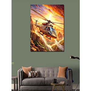 Kanvas Tablo Helikopter Kaçışı 100x140 cm
