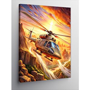Kanvas Tablo Helikopter Kaçışı 70x100 cm