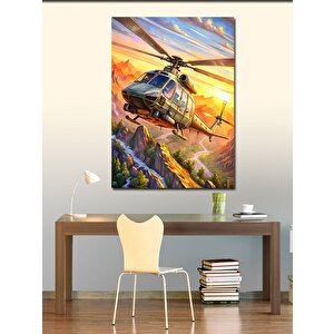 Kanvas Tablo Helikopter Macerası 70x100 cm