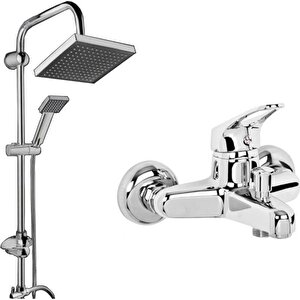 Mix Banyo Bataryası Robot Yağmurlama Tepe Duş Seti Duş Başlığı Banyo Baataryası 2'li Robotvebataryaset, One Size