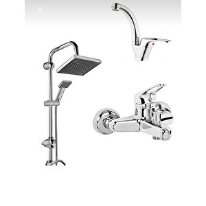3'lü Duş Seti Duş Robotu Banyo Bataryası Lavabo Bataryası