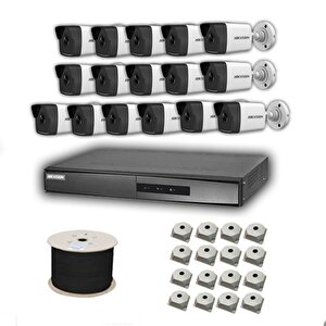 Hikvision 4mp Mikrofonlu 16 Kameralı Tak Çalıştır Hazır Ip Kamera Seti Hard Disk Yoktur