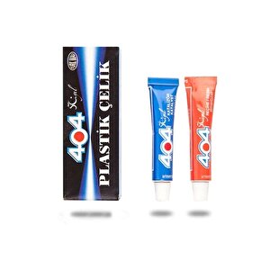 404 Epoksi Plastik Çelik Çift Karışım Şeffaf Yapıştırıcı 16 Gr