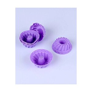 Renkli 6lı Slikon Kek Ve Muffin Kabı