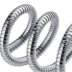 Decordem Banora Spiral Duş Başlığı Hortumu, Paslanmaz, Esnek, G1/2" İçin Uygun Standart Bağlantı, 150 Cm, Krom