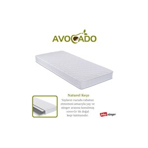 Avocado Jakarlı Kumaş Ortopedik  Lüx Soft Yaylı Yatak 70x150 Cm