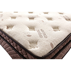 Heyner 90x190 Organic Cotton Yaylı Yatak Lüx Ortopedik Pedli Yatak 90*190 Cm Tek kişilik Yatak