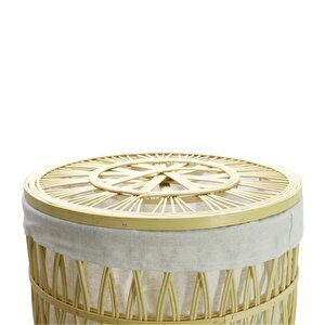 Sv Pnl-bc1004  Bambu Orta By Yuvarlk Çamaşır Sepe