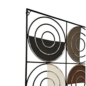 Yuvarlak Desenli Metal Duvar Aksesuarı