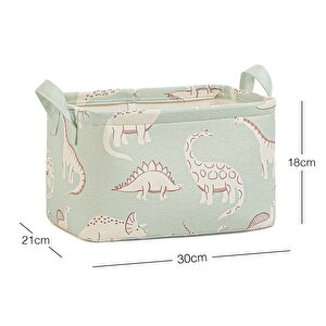 Ocean Home Textile Çocuk Odası Dinozor Sepet 30 X 21 X 18 Cm