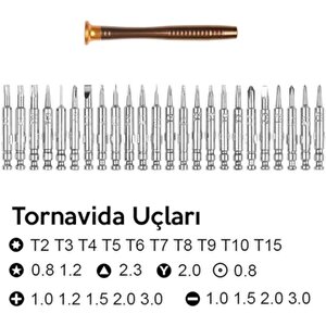 Mini Hassas Tornavida Seti Cep Telefonu notebook saat saatçi Torx Altıgen Yıldız Saatci tamir seti