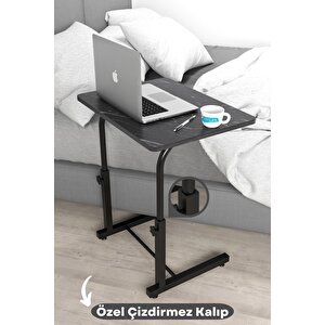 Yükseklik Ayarlı Laptop Sehpası Kahvaltı Ders Çalışma Bilgisayar Ofis Yemek Çocuk Masası Metal Ayak