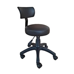 Ofis Laboratuvar Öğrenci Büro Taburesi Tekerlekli Sandalye Sırt Dayamalı Kasiyer Çalışma Koltuğu