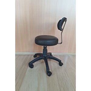 Ofis Laboratuvar Öğrenci Büro Taburesi Tekerlekli Sandalye Sırt Dayamalı Kasiyer Çalışma Koltuğu
