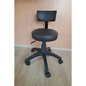 Ofis Laboratuvar Öğrenci Büro Taburesi Tekerlekli Sandalye Sırt Dayamalı Kasiyer Çalışma Koltuğu