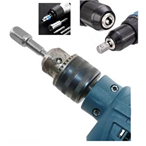 Bits Lokma Adaptörü Matkap Soket Adaptörü Hex Shank Soket El Lokma Seti (3/8 1/2) 2li Set