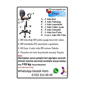 Çocuk Oyun Faaliyet Ofis Sandalyesi Koltuğu Arabalı