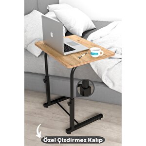 Yükseklik Ayarlı Laptop Sehpası Kahvaltı Ders Çalışma Bilgisayar Ofis Yemek Çocuk Masası Metal Ayak