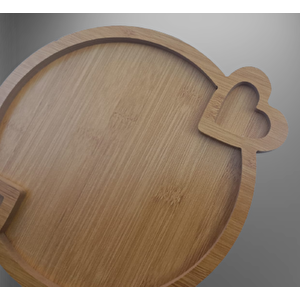 Sunum Tabak 12232 Tepsi Model Ahşap Mdf Lam 1 Göz 4 Adet El Yapım
