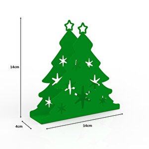 Çam Ağacı Temalı Yeşil Metal Peçetelik Yılbaşı Noel